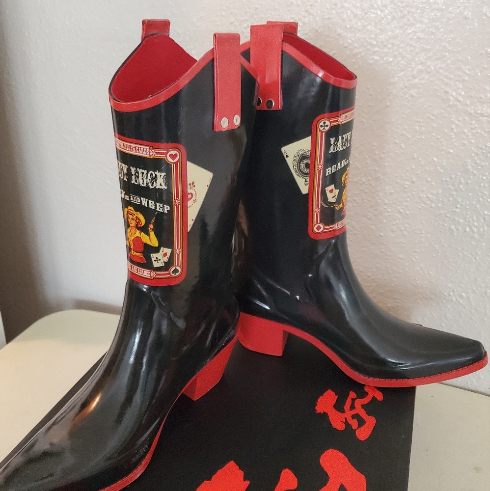 Rubber Cowboy Boots